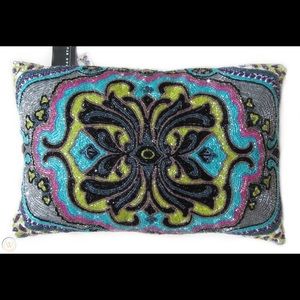 Beaded Decorative Bohemian Throw Pillow
